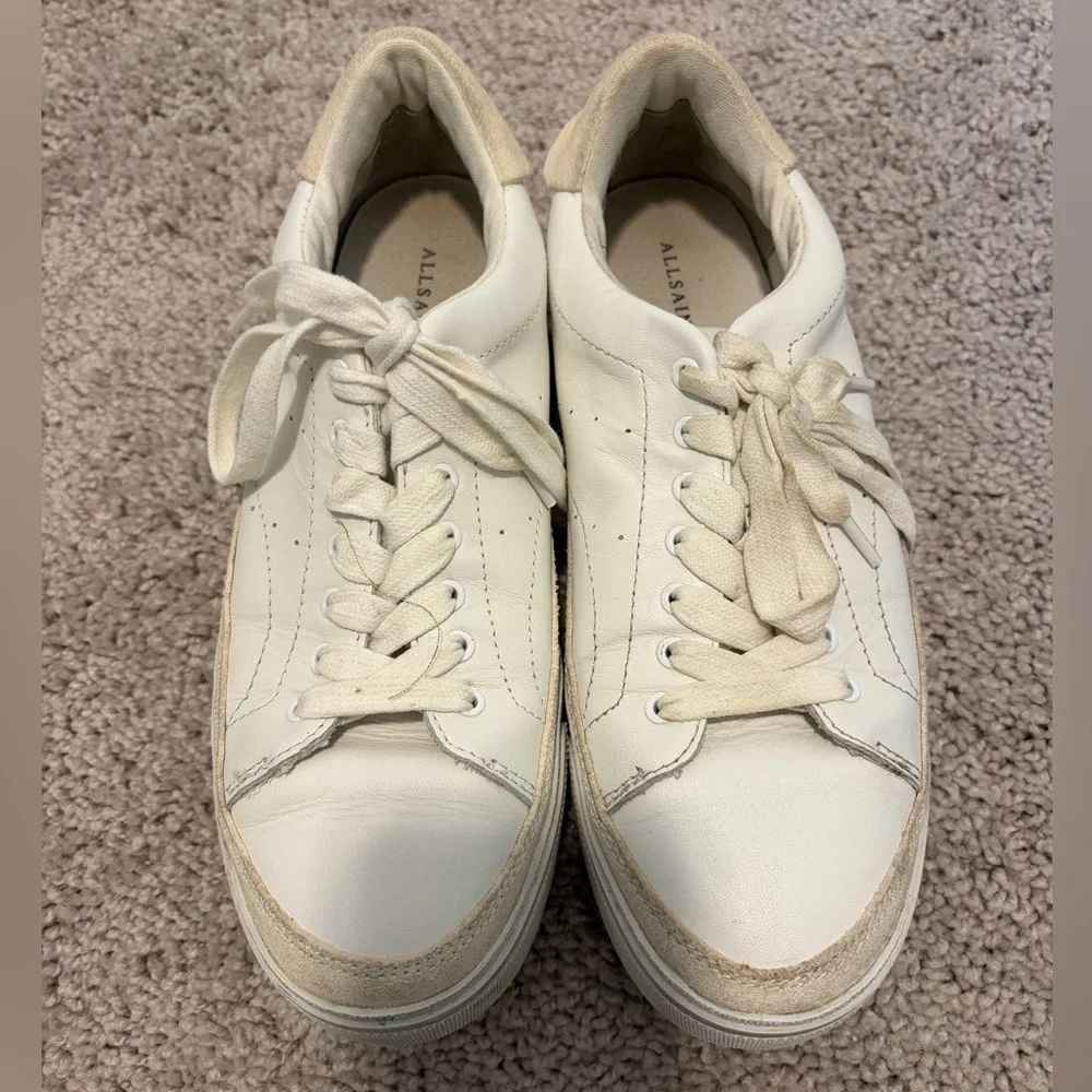 All Saints Women’s Trish Sneaker in Chalk White